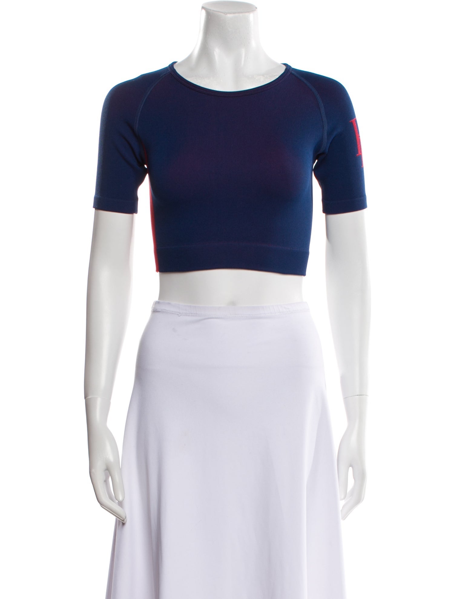 RHUDE Nylon Crew Neck Crop Top