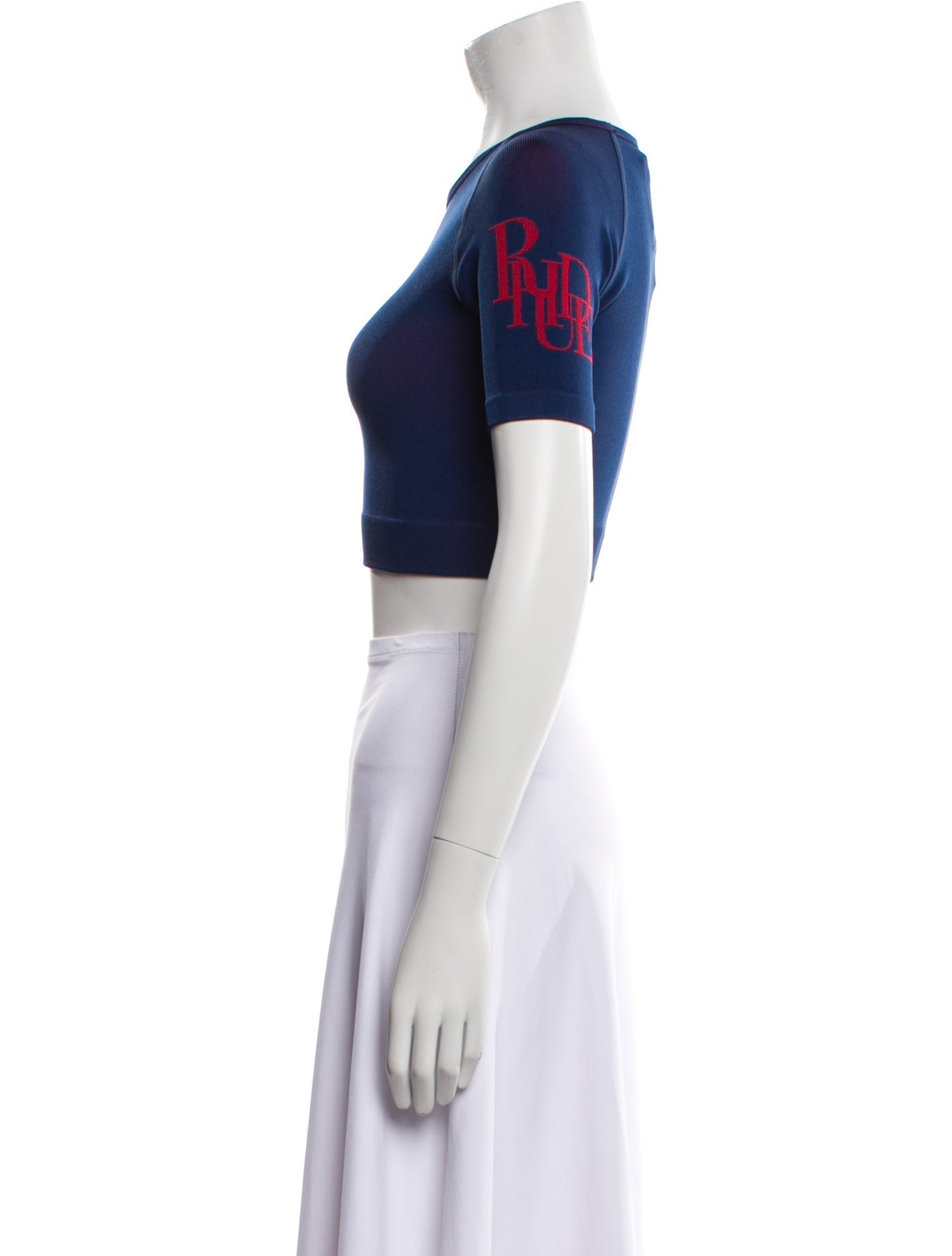 RHUDE Nylon Crew Neck Crop Top