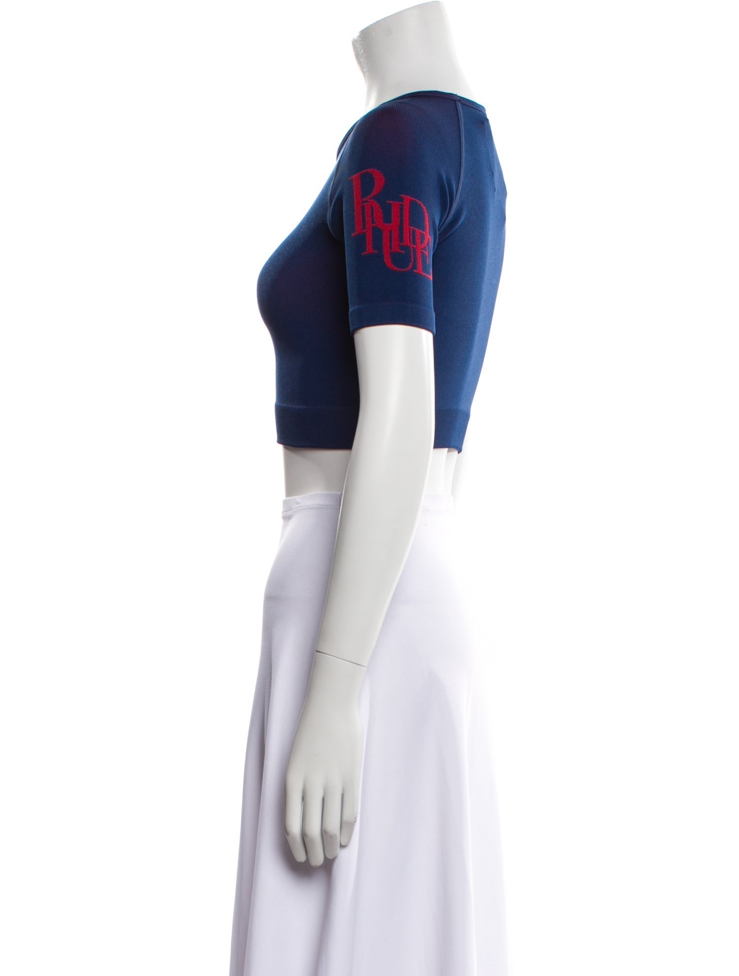 RHUDE Nylon Crew Neck Crop Top