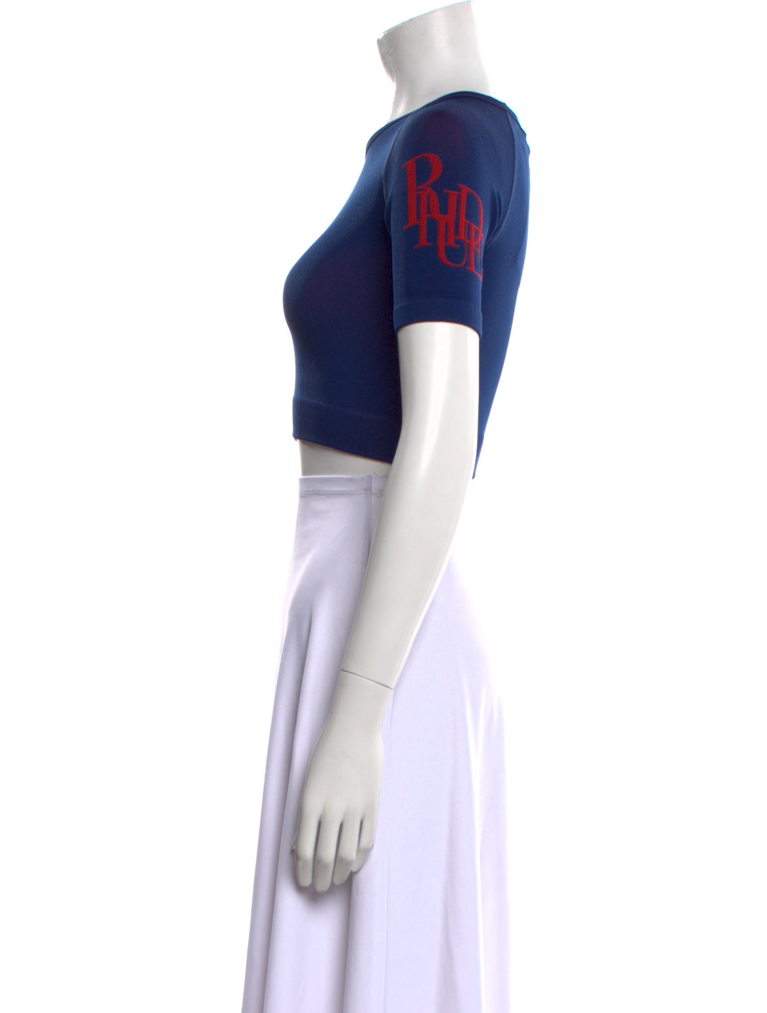 RHUDE Nylon Crew Neck Crop Top