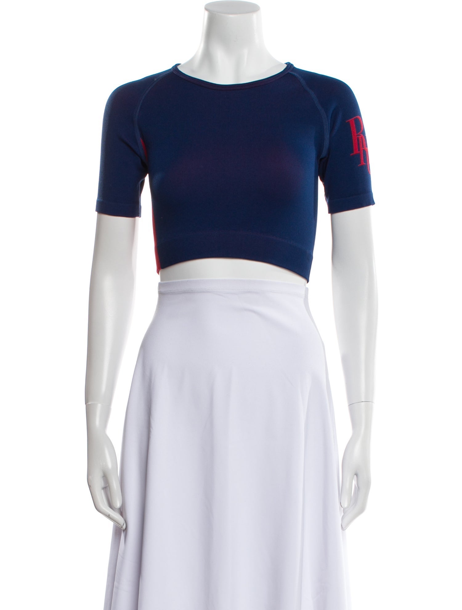 RHUDE Nylon Crew Neck Crop Top