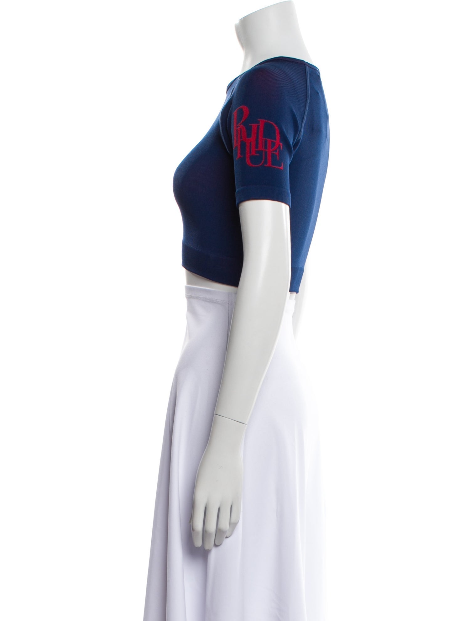 RHUDE Nylon Crew Neck Crop Top