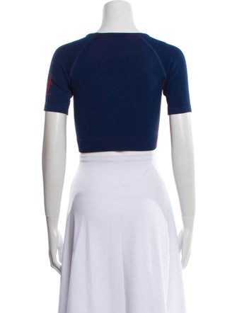 RHUDE Nylon Crew Neck Crop Top