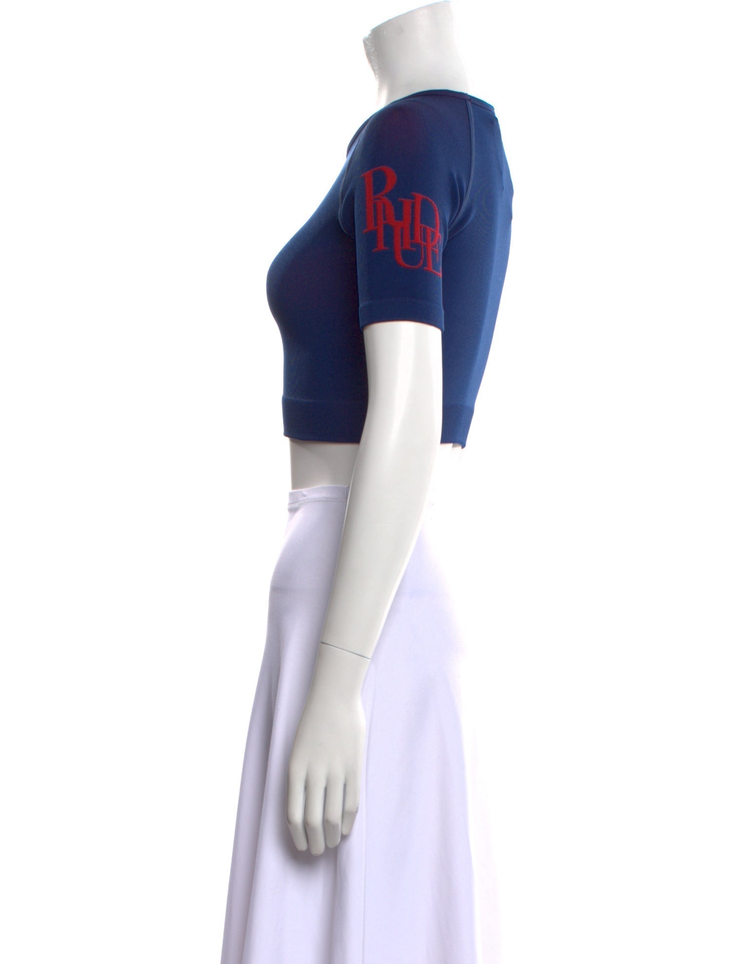 RHUDE Nylon Crew Neck Crop Top