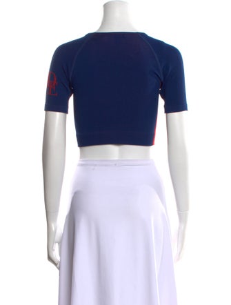 RHUDE Nylon Crew Neck Crop Top