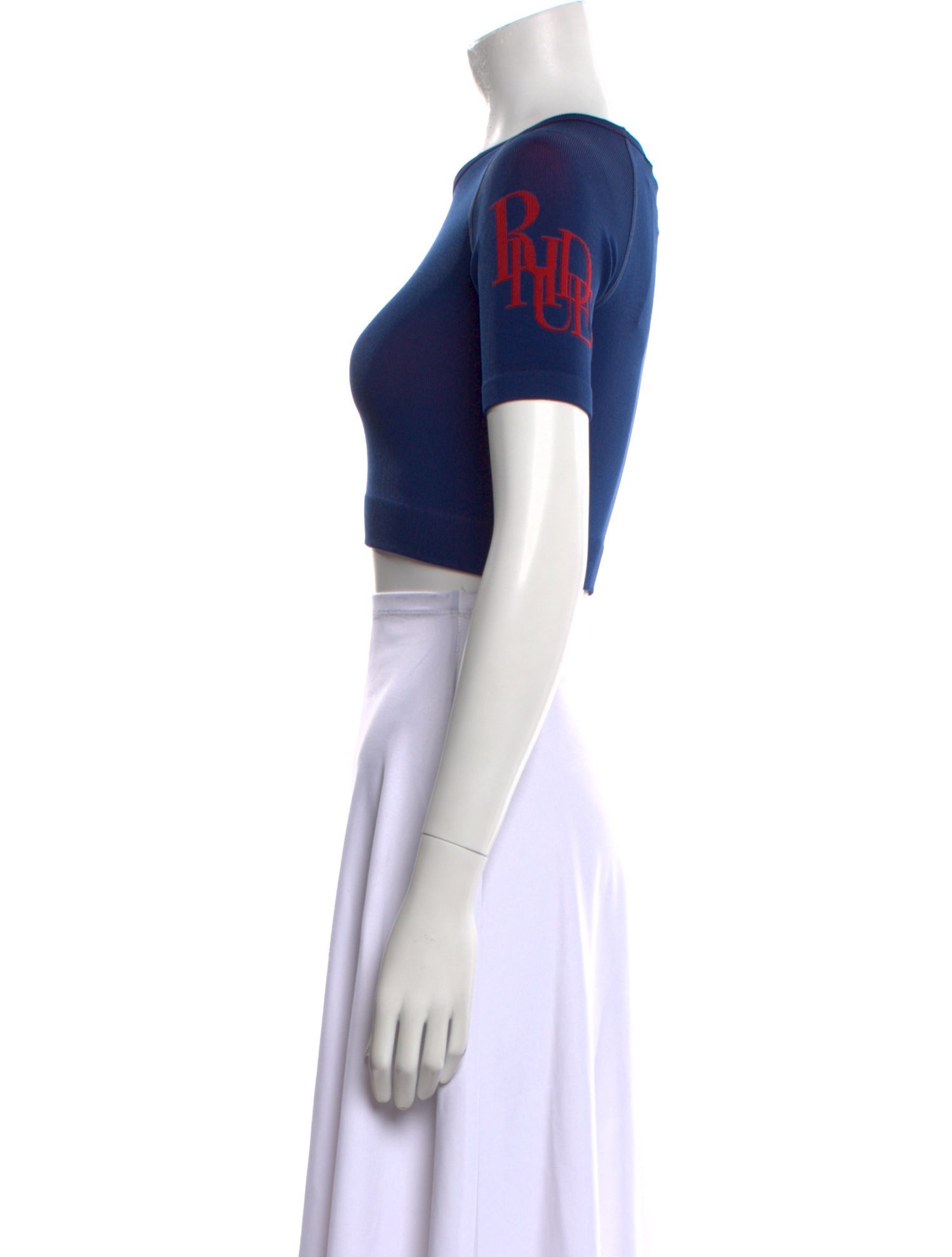 RHUDE Nylon Crew Neck Crop Top