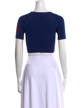 RHUDE Nylon Crew Neck Crop Top