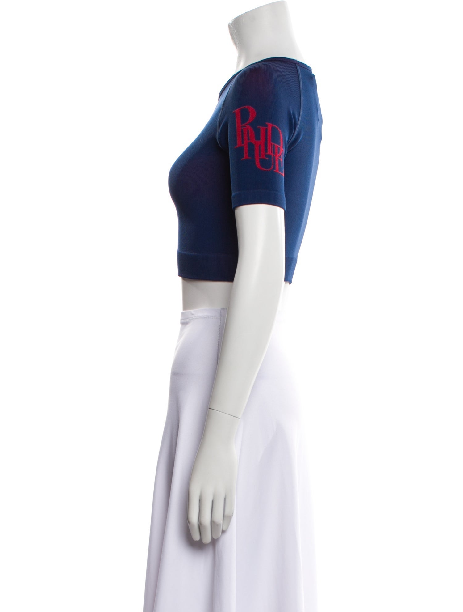 RHUDE Nylon Crew Neck Crop Top