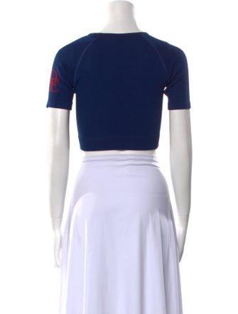 RHUDE Nylon Crew Neck Crop Top