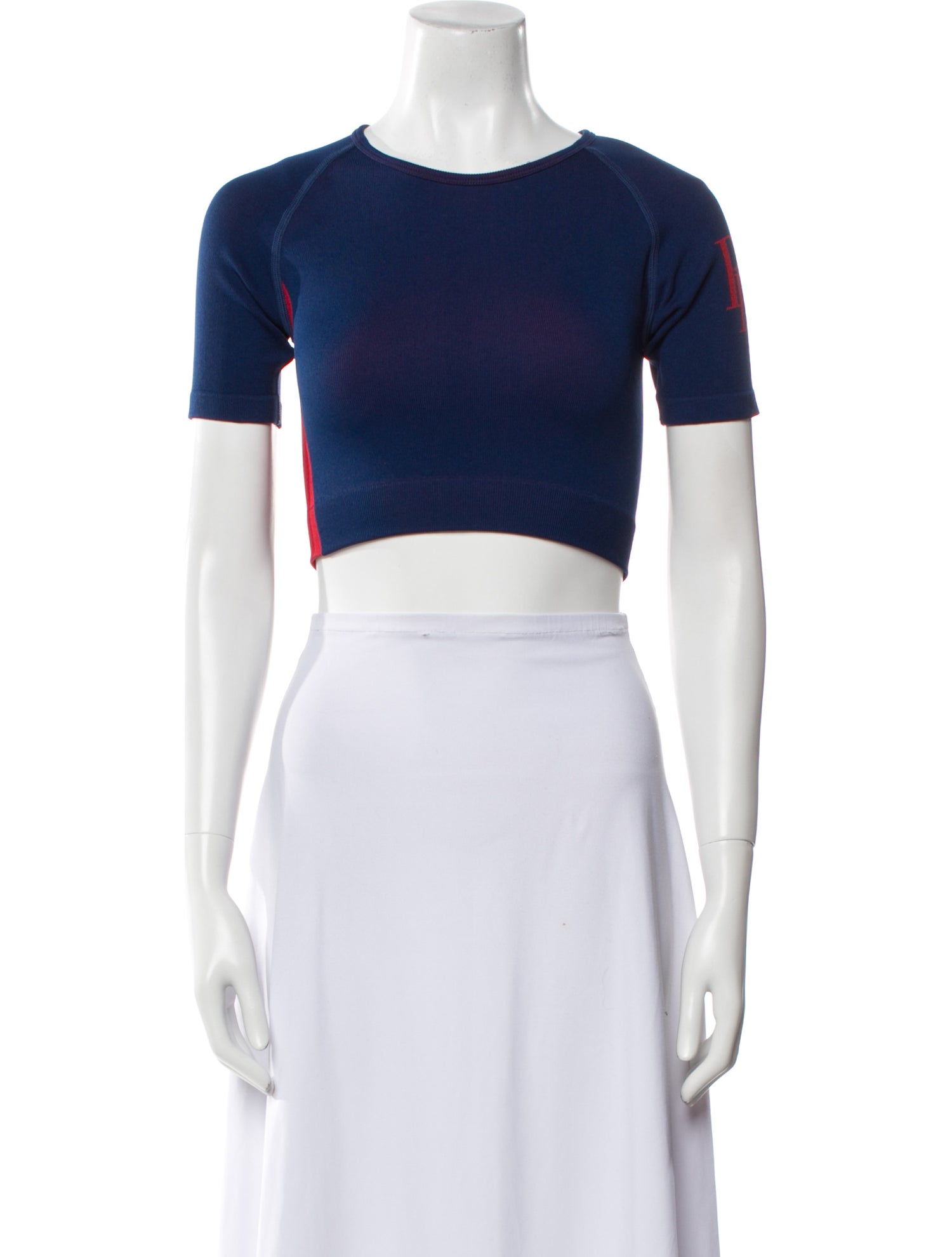 RHUDE Nylon Crew Neck Crop Top