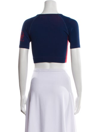 RHUDE Nylon Crew Neck Crop Top