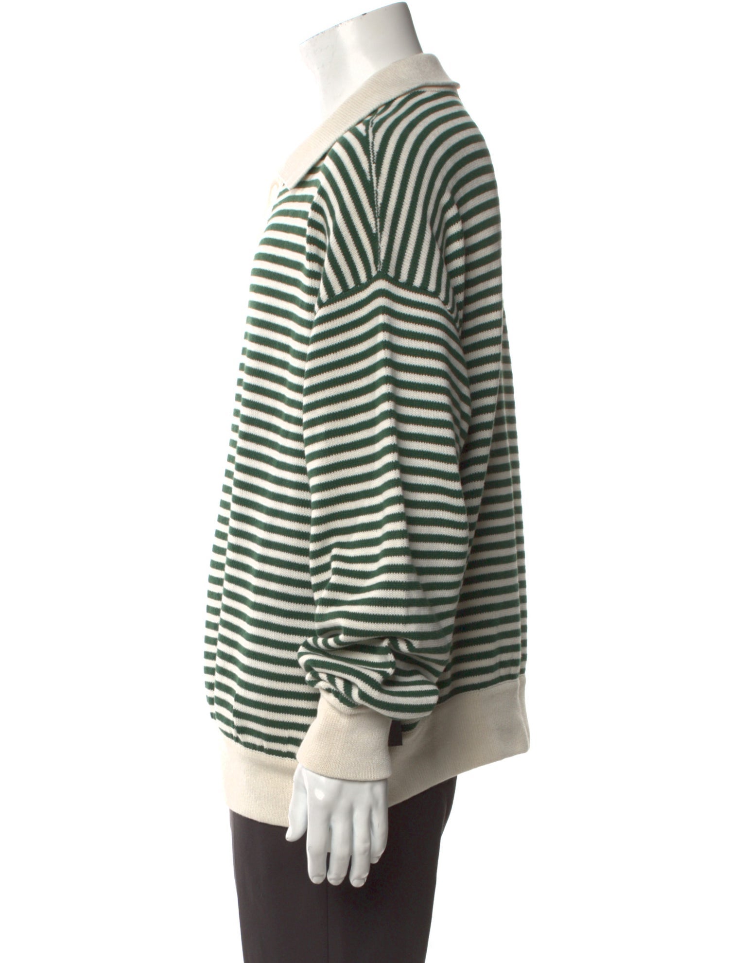 RHUDE Striped Mock Neck Polo Sweater w/ Tags