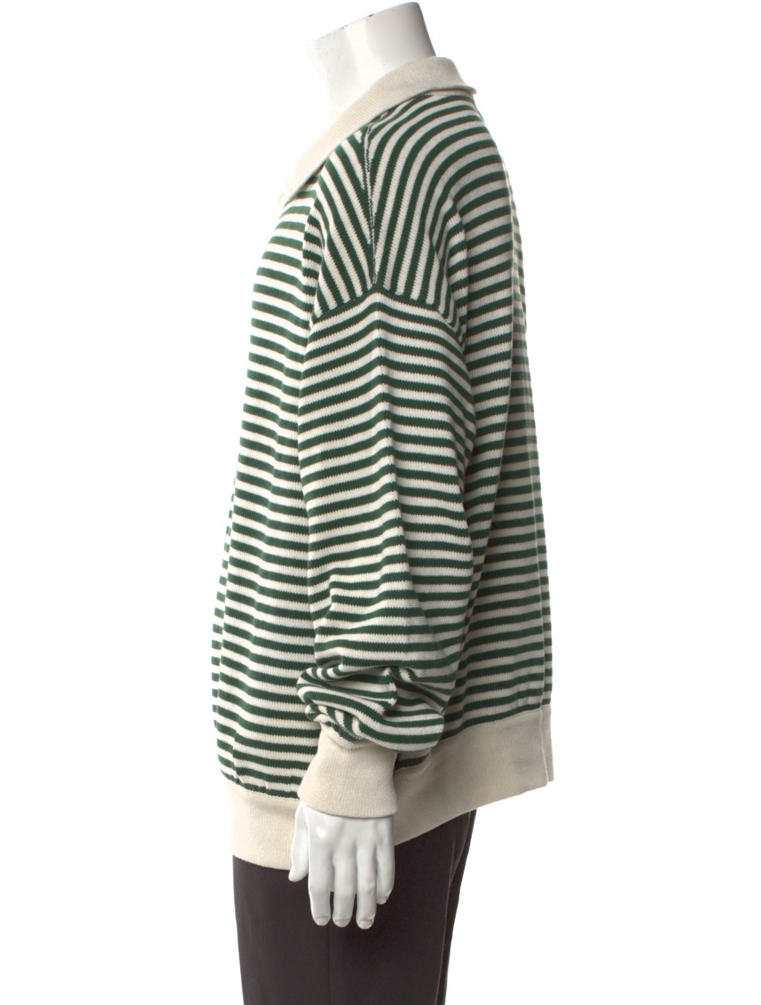 RHUDE Striped Mock Neck Polo Sweater w/ Tags