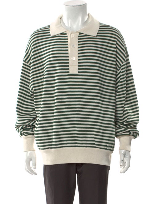 RHUDE Striped Mock Neck Polo Sweater