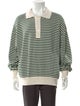 RHUDE Striped Mock Neck Polo Sweater