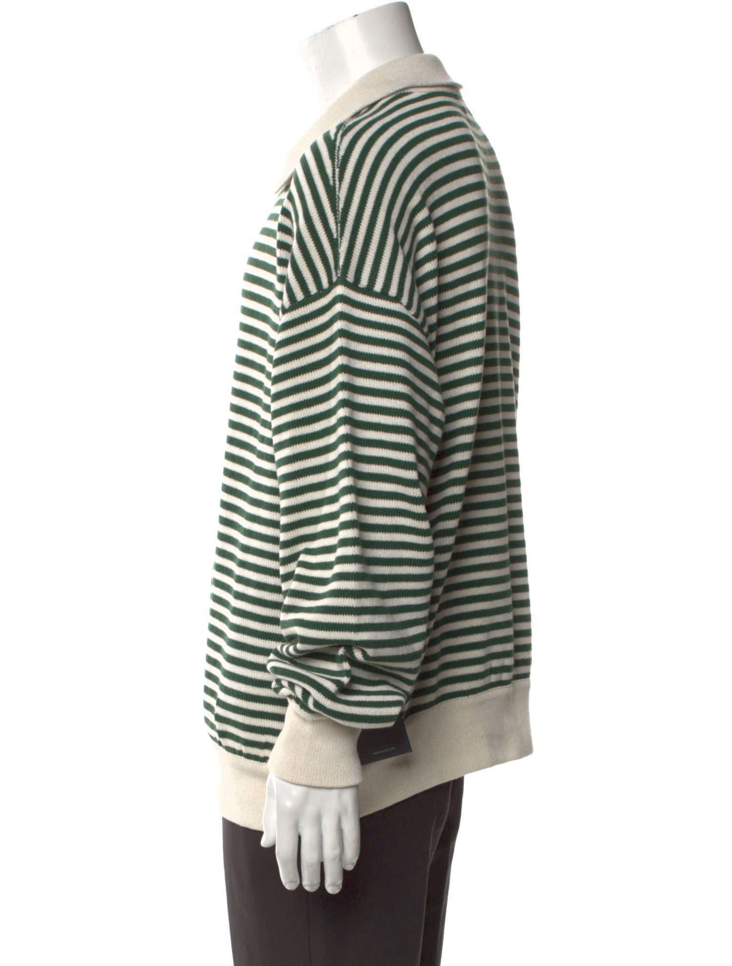 RHUDE Striped Mock Neck Polo Sweater