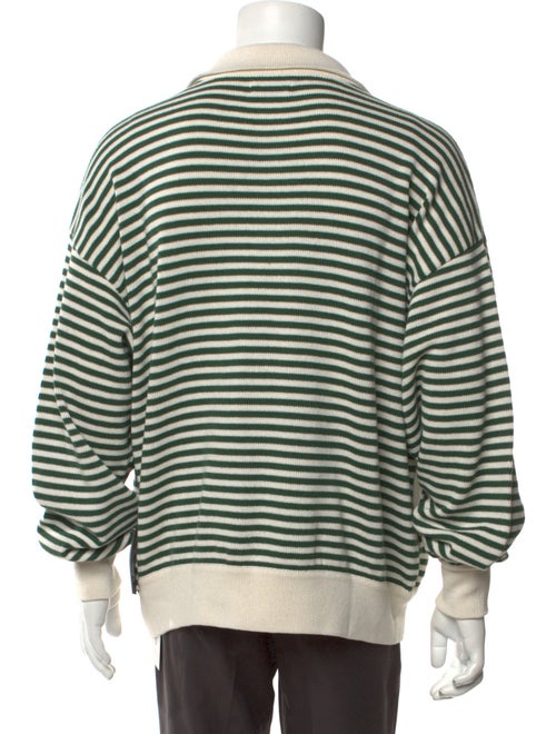 RHUDE Striped Mock Neck Polo Sweater