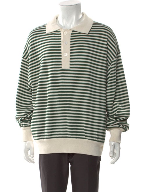RHUDE Striped Mock Neck Polo Sweater