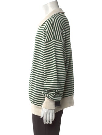 RHUDE Striped Mock Neck Polo Sweater