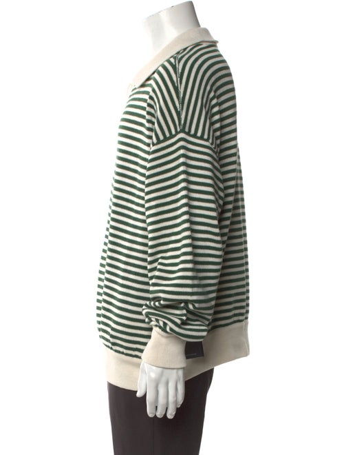 RHUDE Striped Mock Neck Polo Sweater
