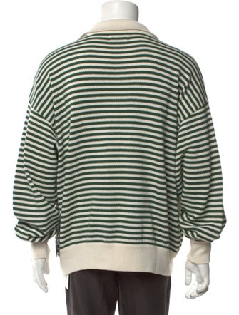 RHUDE Striped Mock Neck Polo Sweater