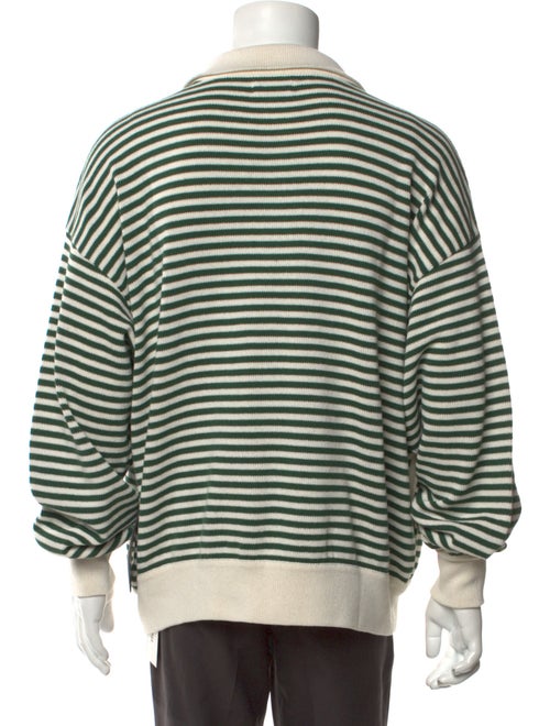 RHUDE Striped Mock Neck Polo Sweater
