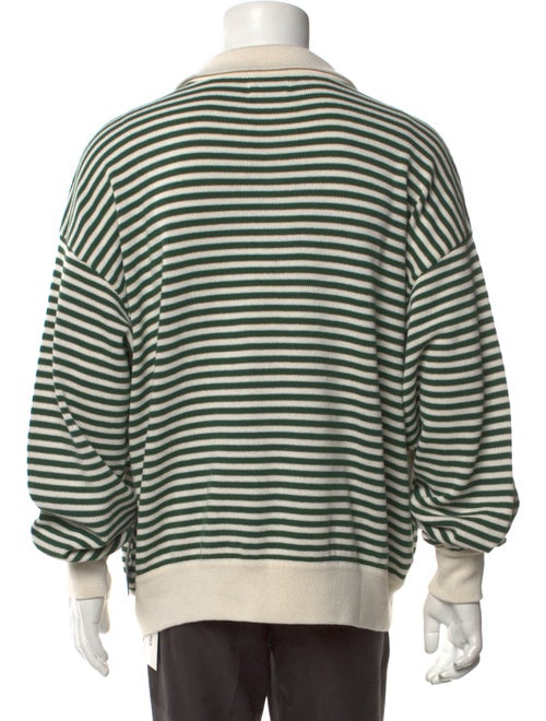 RHUDE Striped Mock Neck Polo Sweater