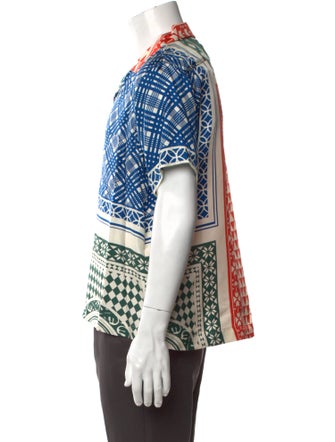 RHUDE Silk Plaid Print Shirt