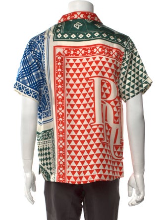 RHUDE Silk Plaid Print Shirt