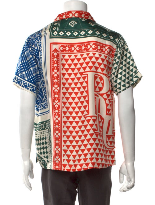 RHUDE Silk Plaid Print Shirt