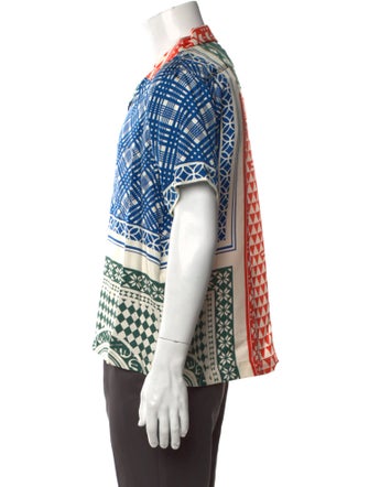 RHUDE Silk Plaid Print Shirt