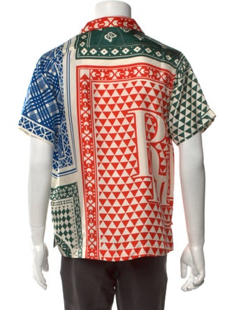 RHUDE Silk Plaid Print Shirt