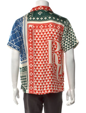 RHUDE Silk Plaid Print Shirt