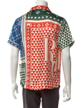 RHUDE Silk Plaid Print Shirt