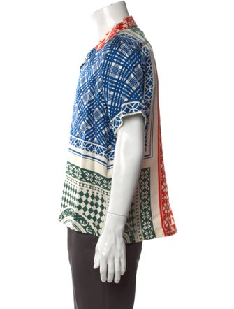 RHUDE Silk Plaid Print Shirt