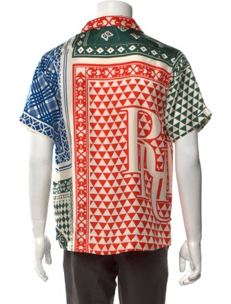 RHUDE Silk Plaid Print Shirt