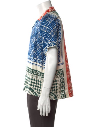 RHUDE Silk Plaid Print Shirt