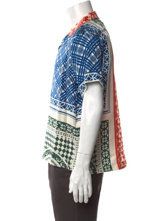 RHUDE Silk Plaid Print Shirt