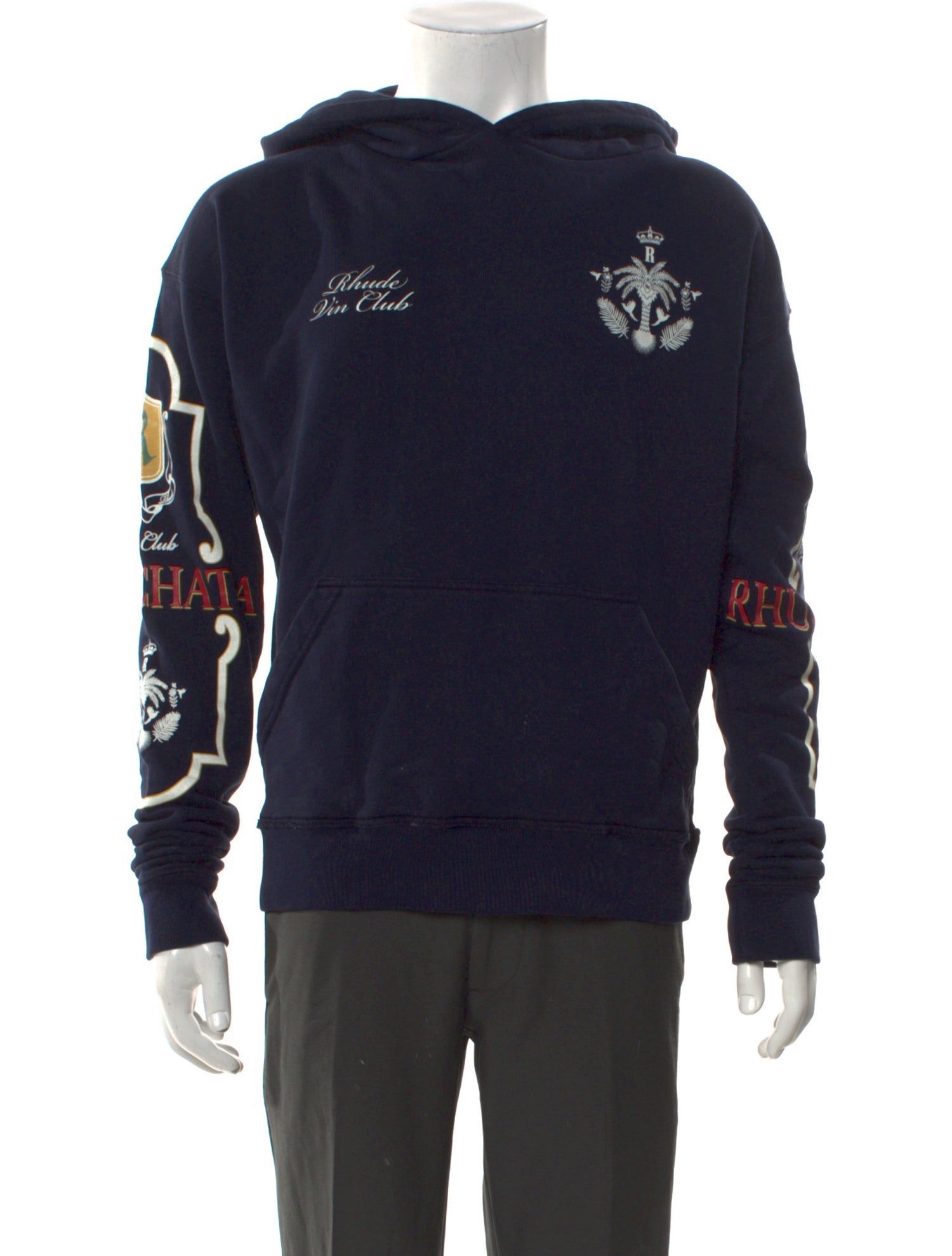 RHUDE Graphic Print Crew Neck Hoodie w/ Tags