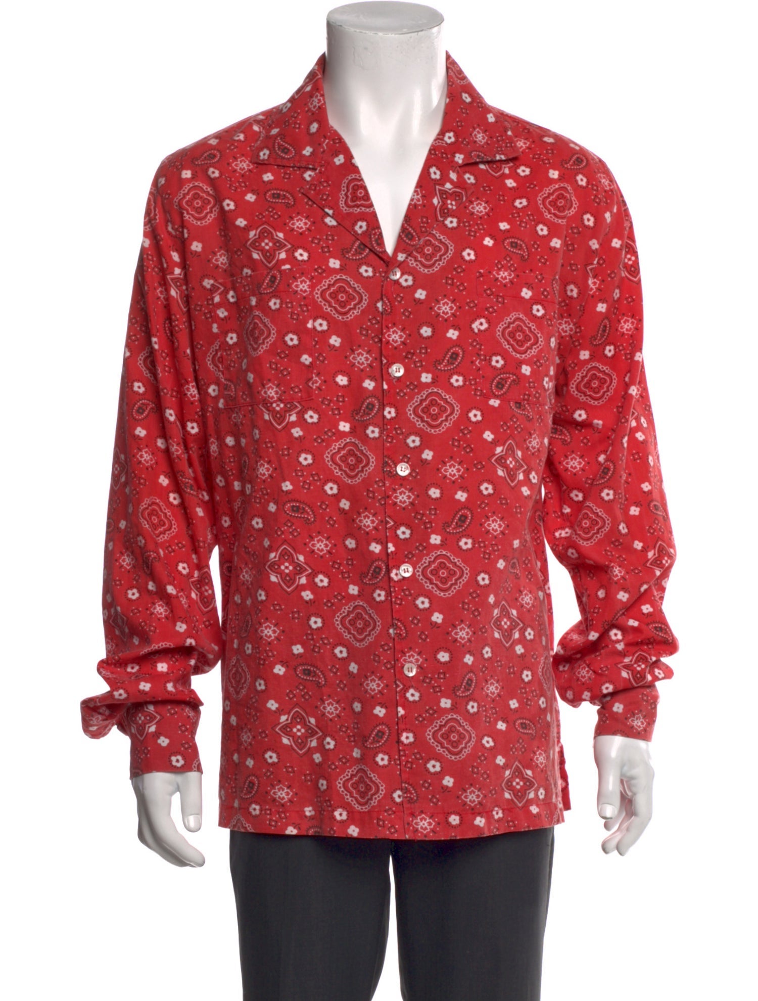 RHUDE Floral Print Long Sleeve Shirt