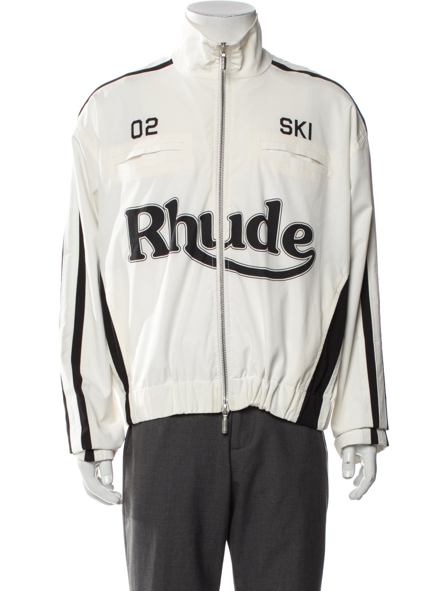 RHUDE Graphic Print Moto Jacket