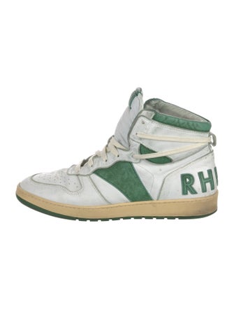 RHUDE Leather Colorblock Pattern Sneakers