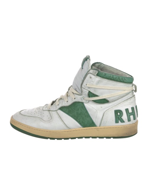 RHUDE Leather Colorblock Pattern Sneakers