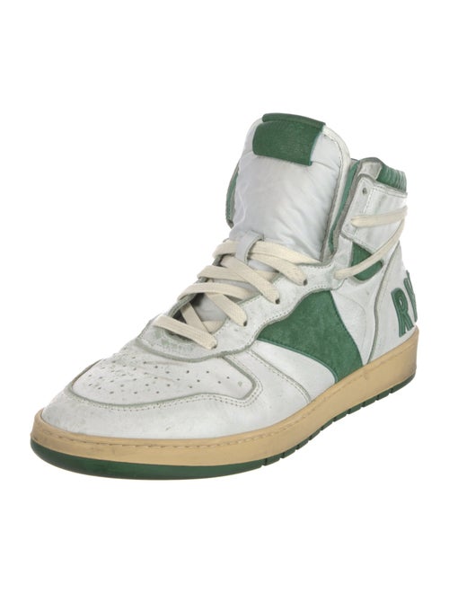 RHUDE Leather Colorblock Pattern Sneakers