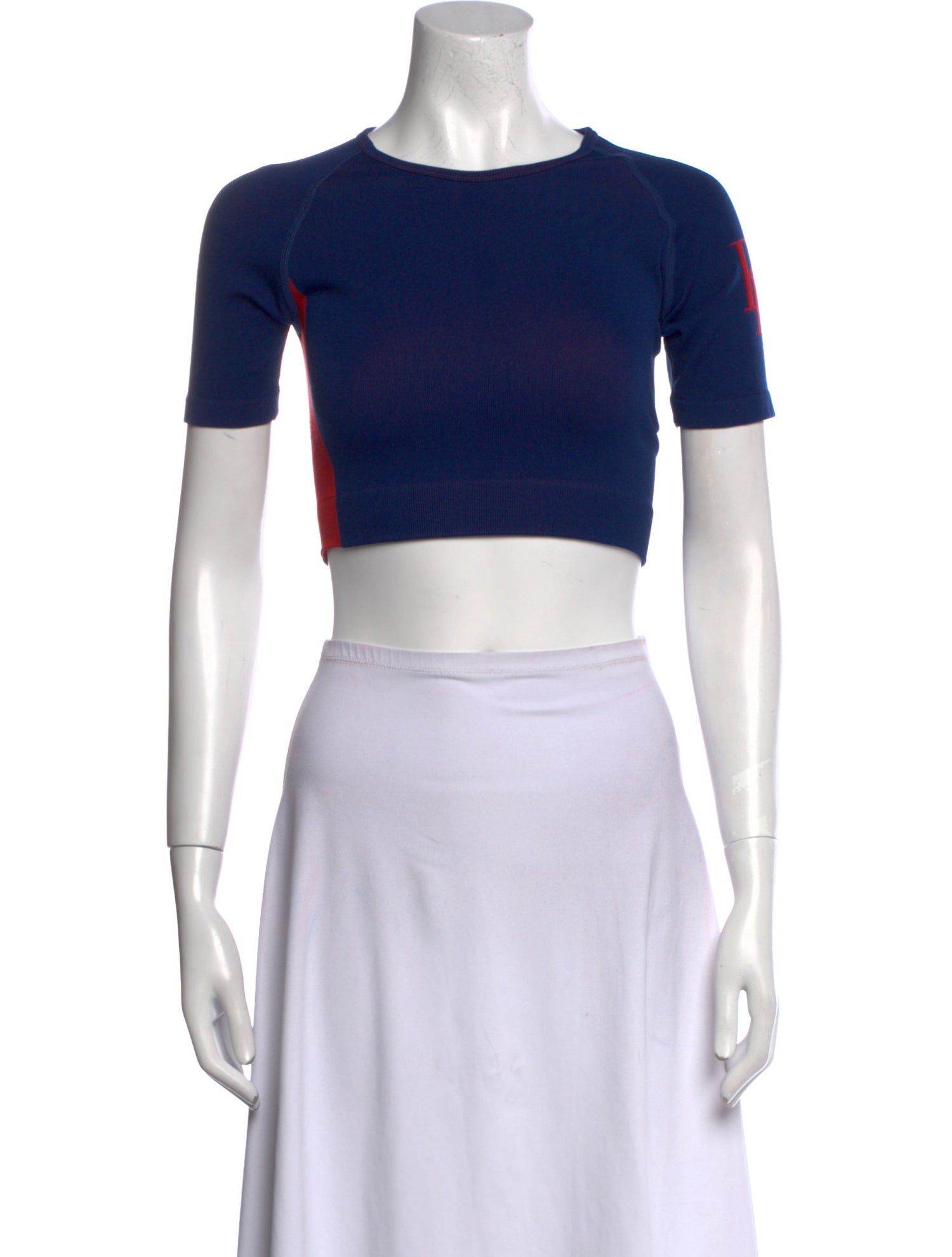 RHUDE Nylon Bateau Neckline Crop Top