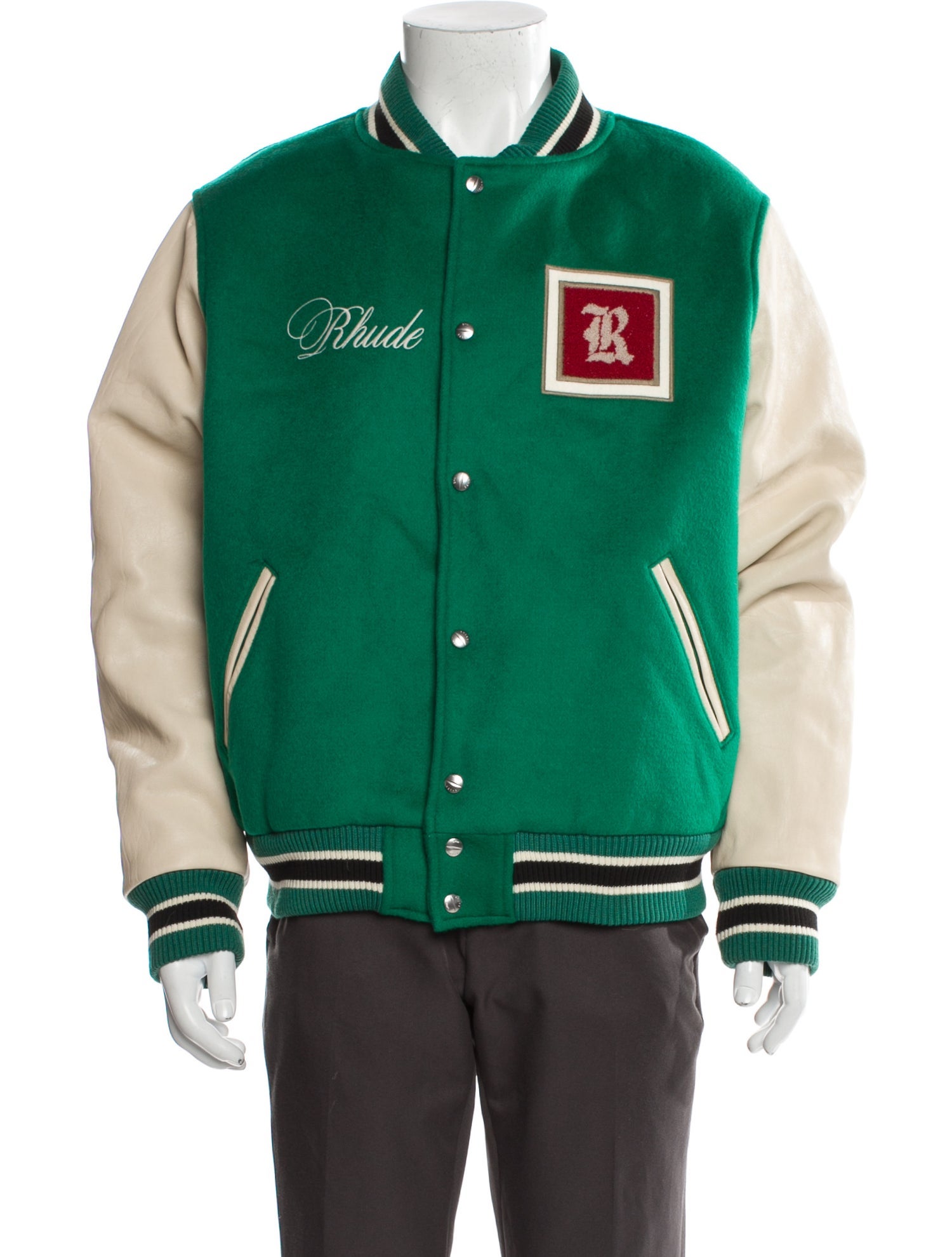RHUDE Wool Striped Varsity Jacket
