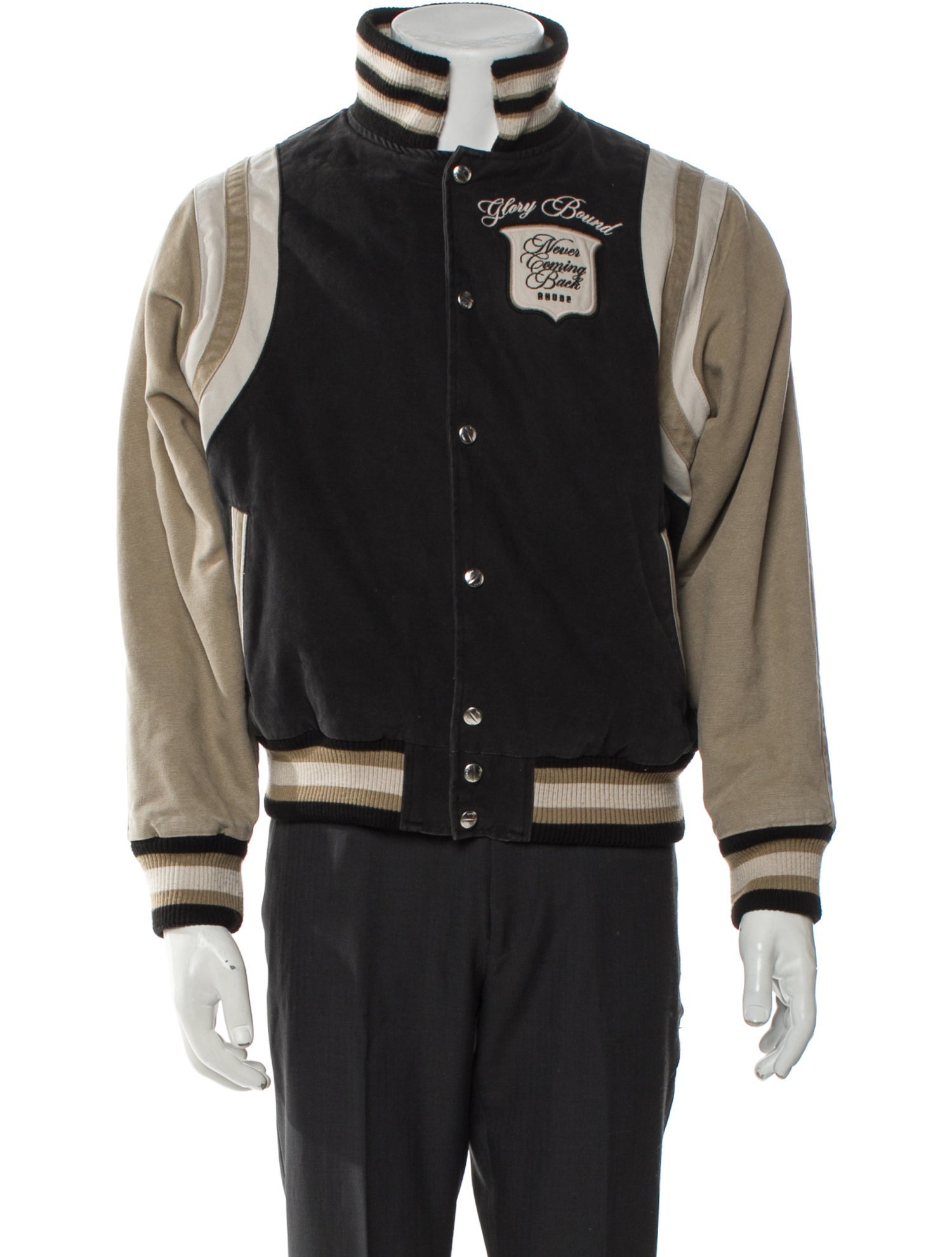 RHUDE Graphic Print Varsity Jacket