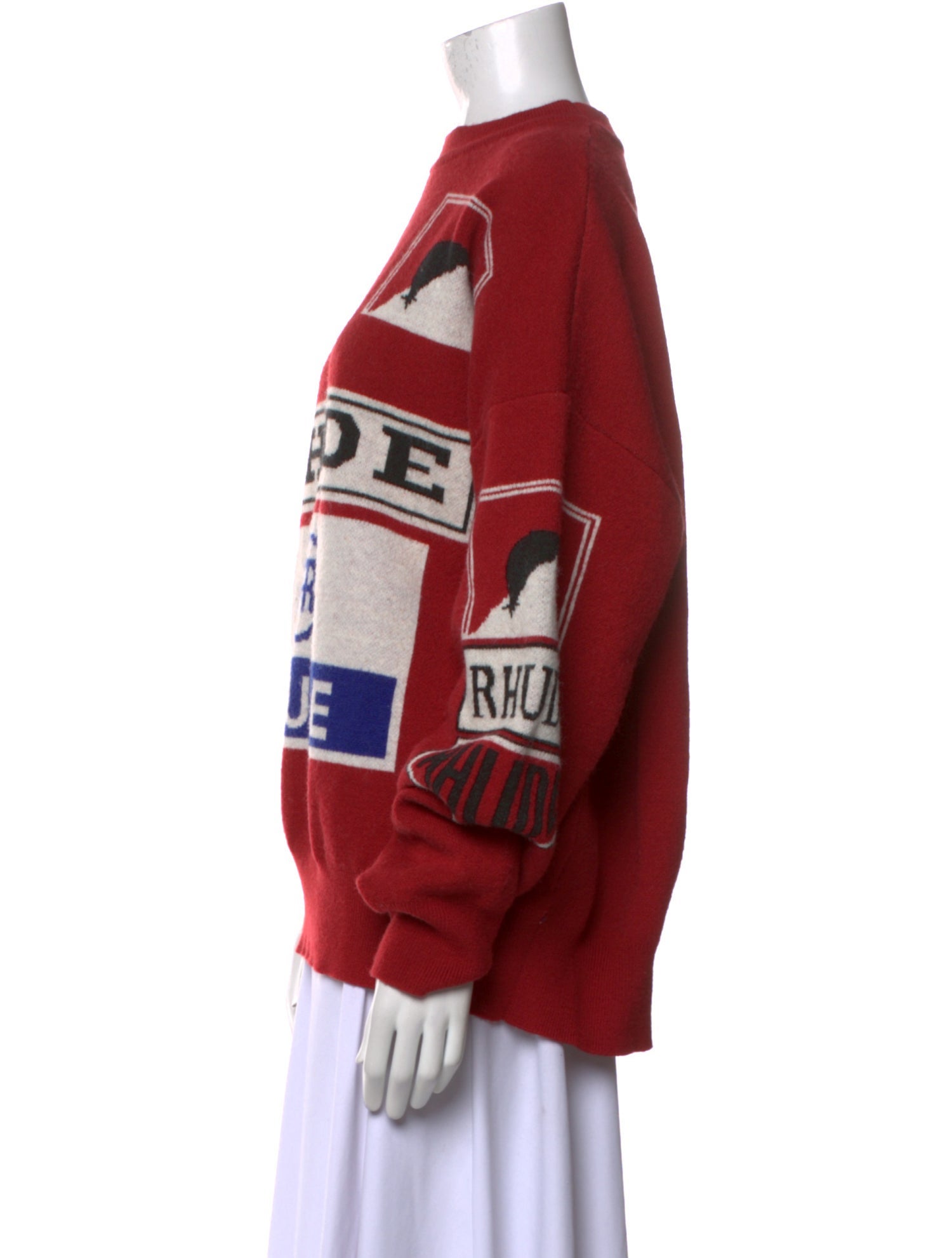 RHUDE Graphic Print Mock Neck Sweatshirt