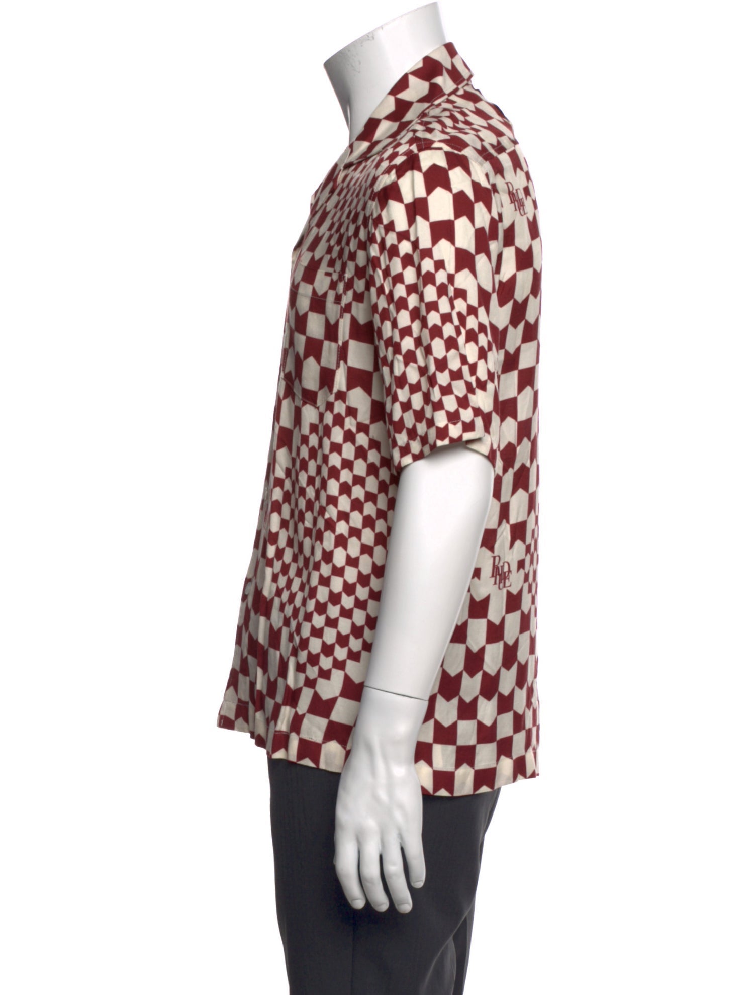 RHUDE Plaid Print Short Sleeve Shirt