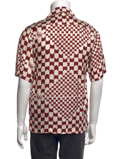 RHUDE Plaid Print Short Sleeve Shirt